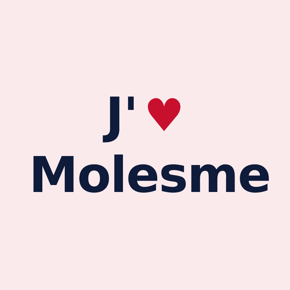Magnet personnalisé Molesme — design J'aime Molesme