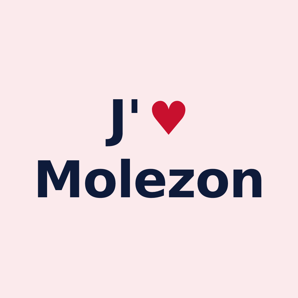 Magnet personnalisé Molezon — design J'aime Molezon