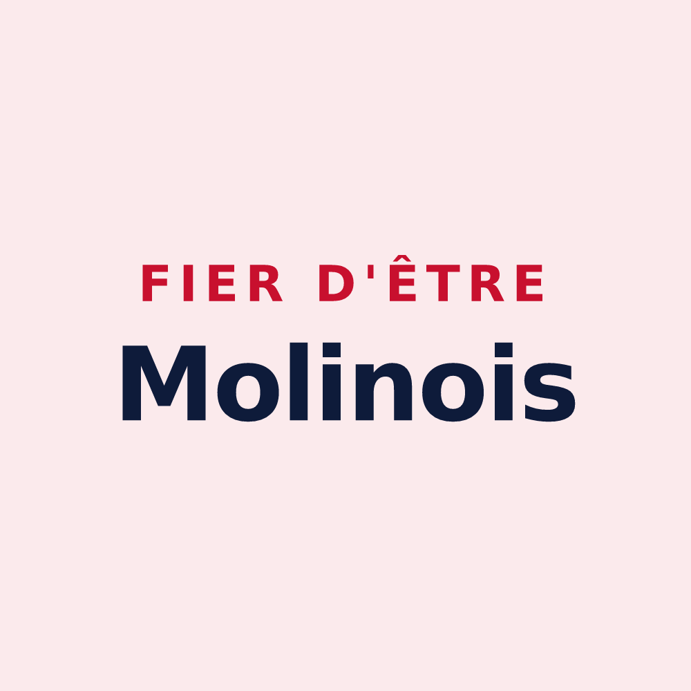 Magnet « Fier d'être Molinois » — design pour Molins-sur-Aube