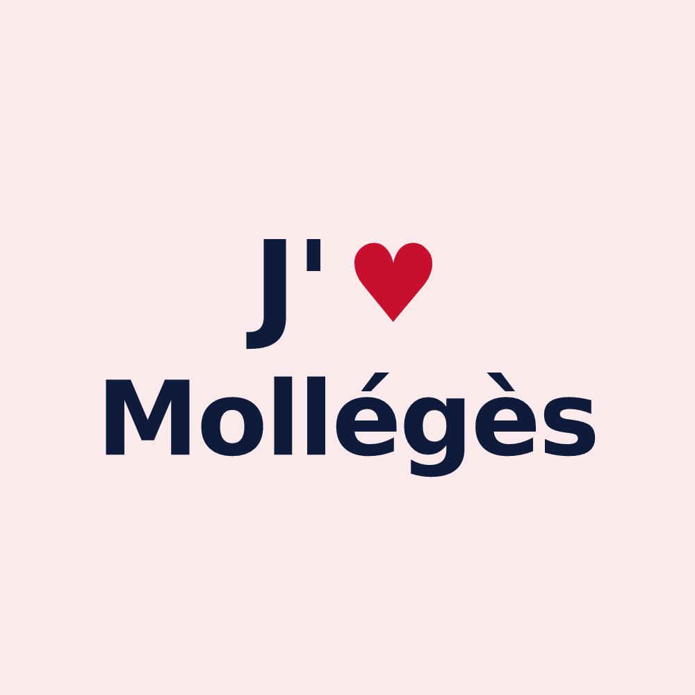Magnet personnalisé Mollégès — design J'aime Mollégès