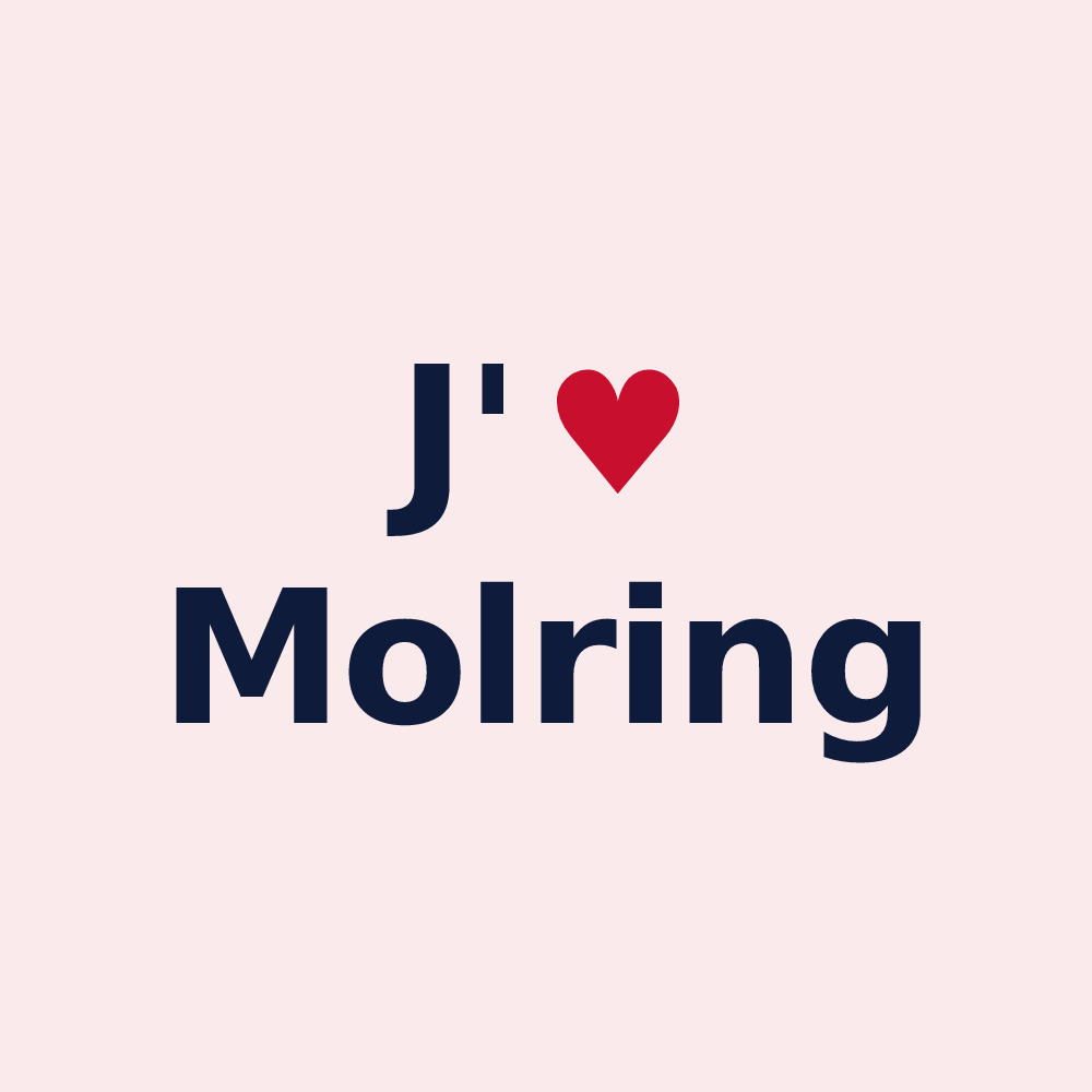 Magnet personnalisé Molring — design J'aime Molring