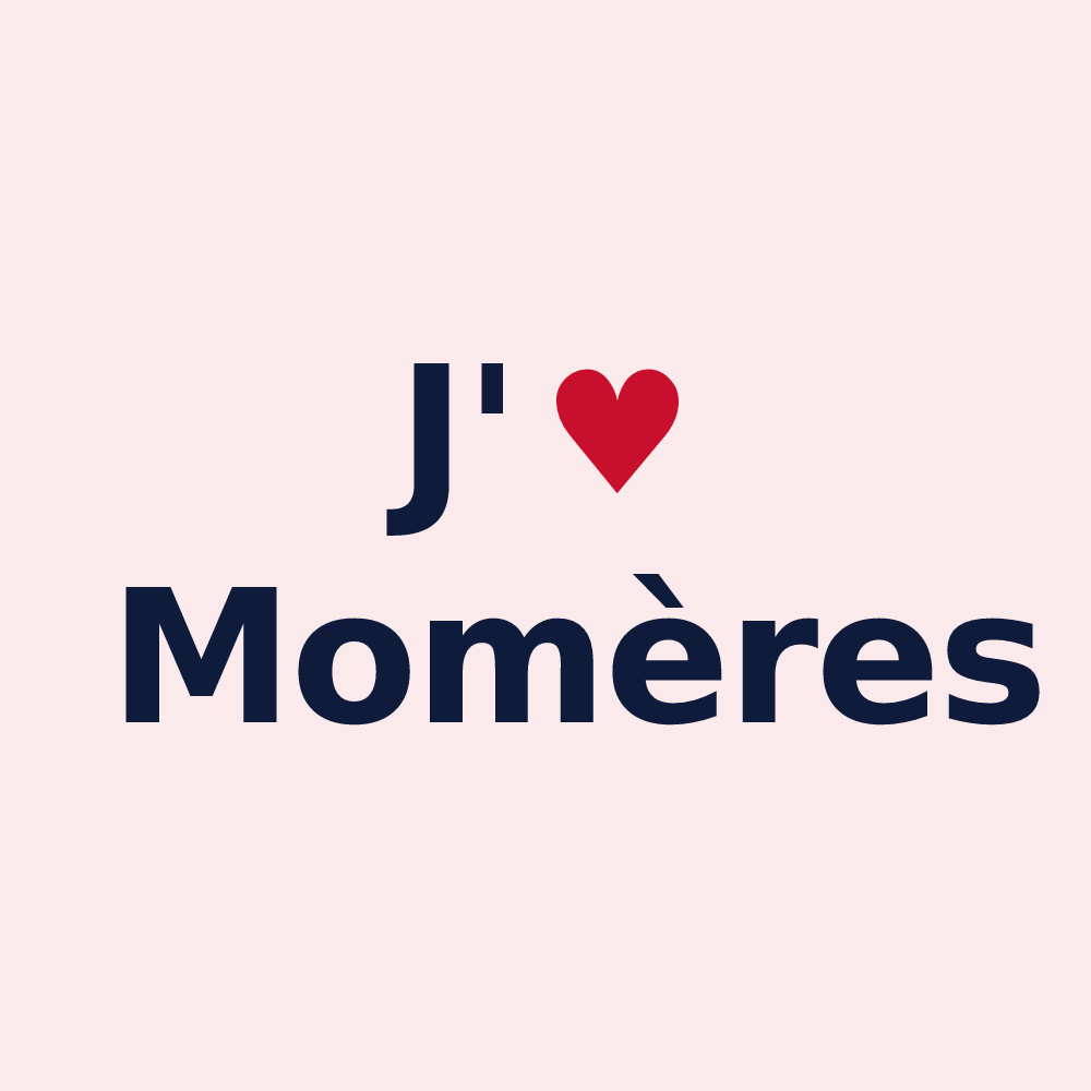 Magnet personnalisé Momères — design J'aime Momères