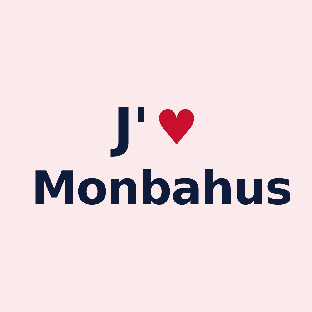 Magnet personnalisé Monbahus — design J'aime Monbahus
