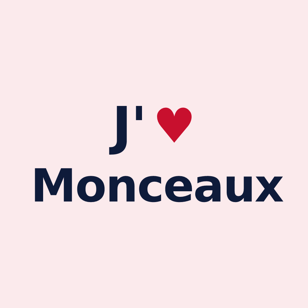 Magnet personnalisé Monceaux — design J'aime Monceaux