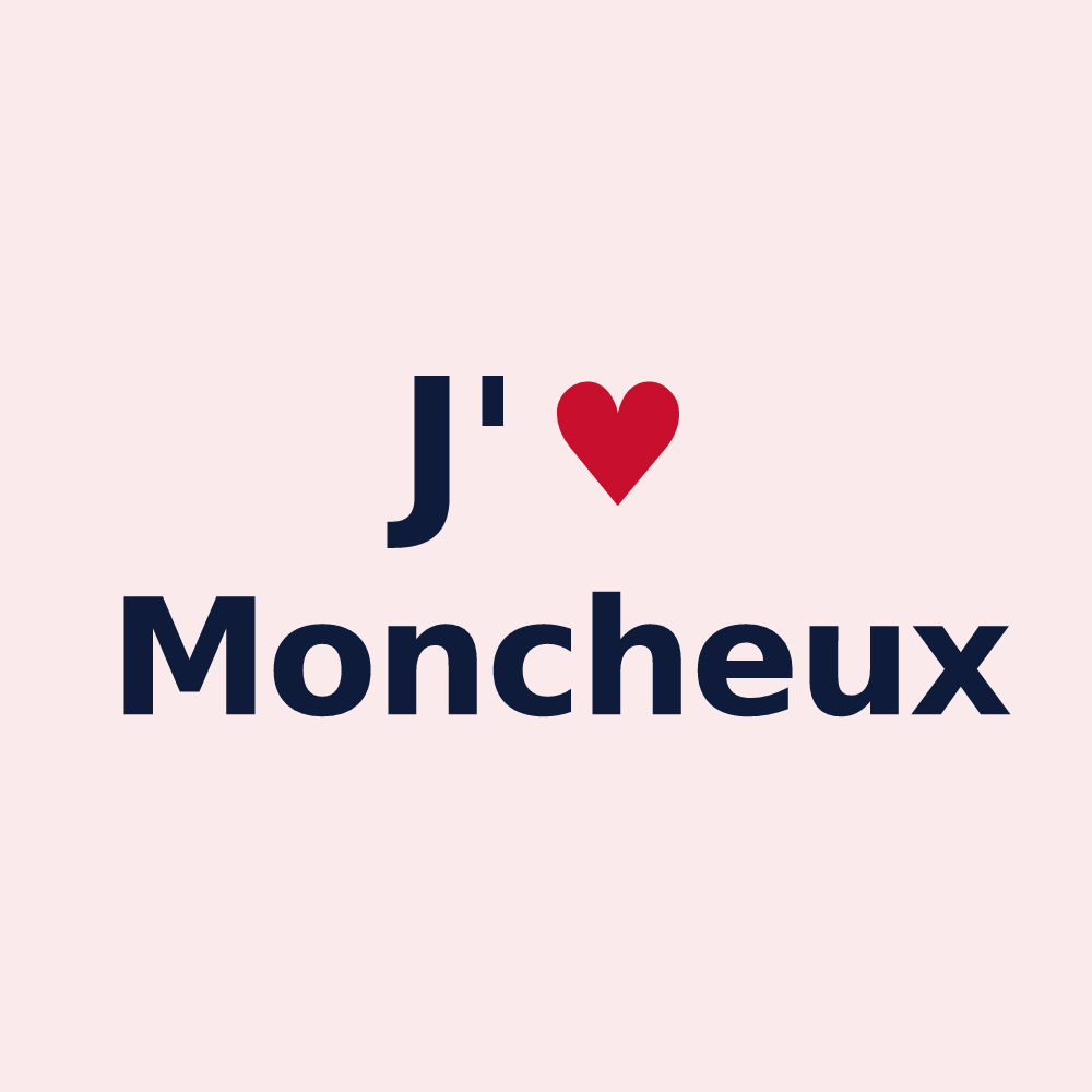 Magnet personnalisé Moncheux — design J'aime Moncheux