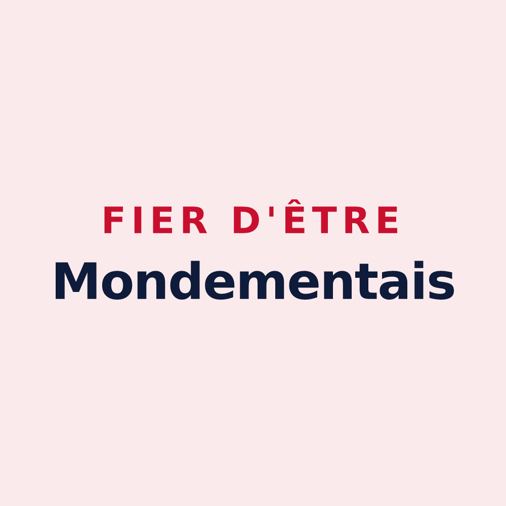 Magnet « Fier d'être Mondementais » — design pour Mondement-Montgivroux