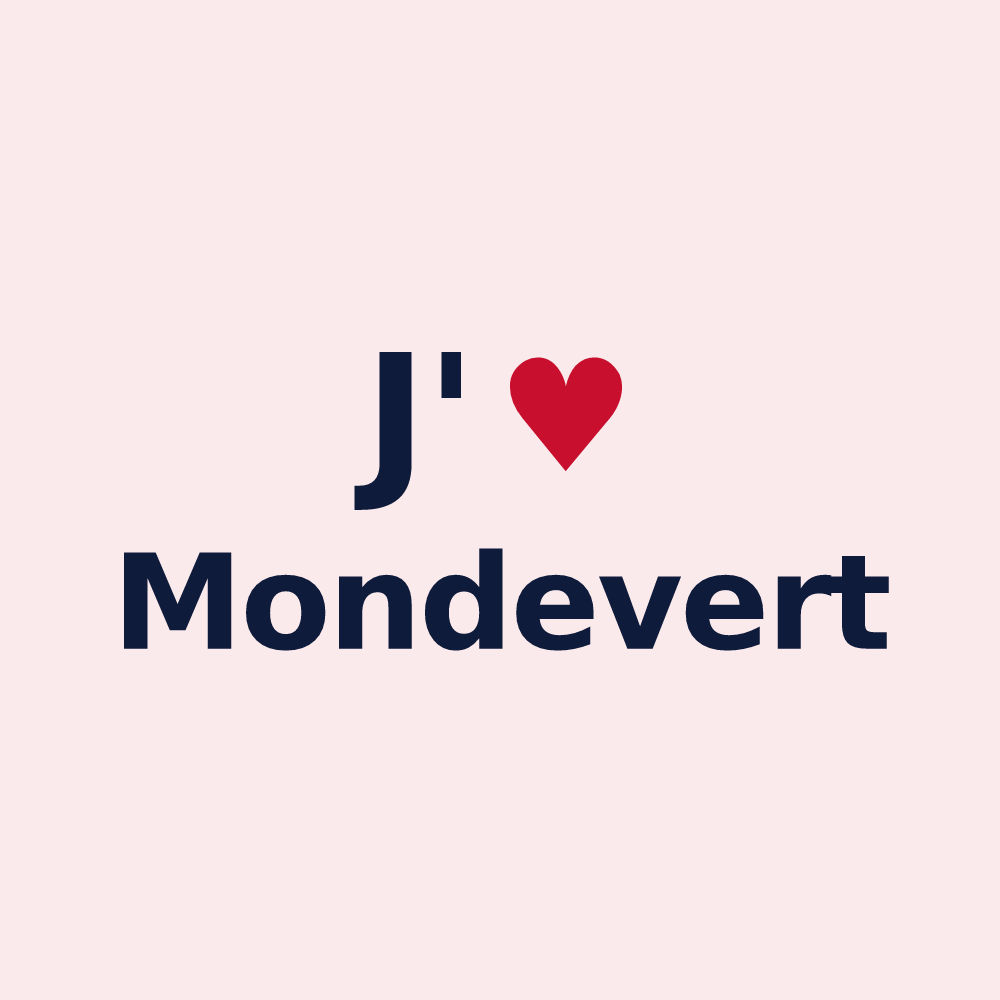Magnet personnalisé Mondevert — design J'aime Mondevert