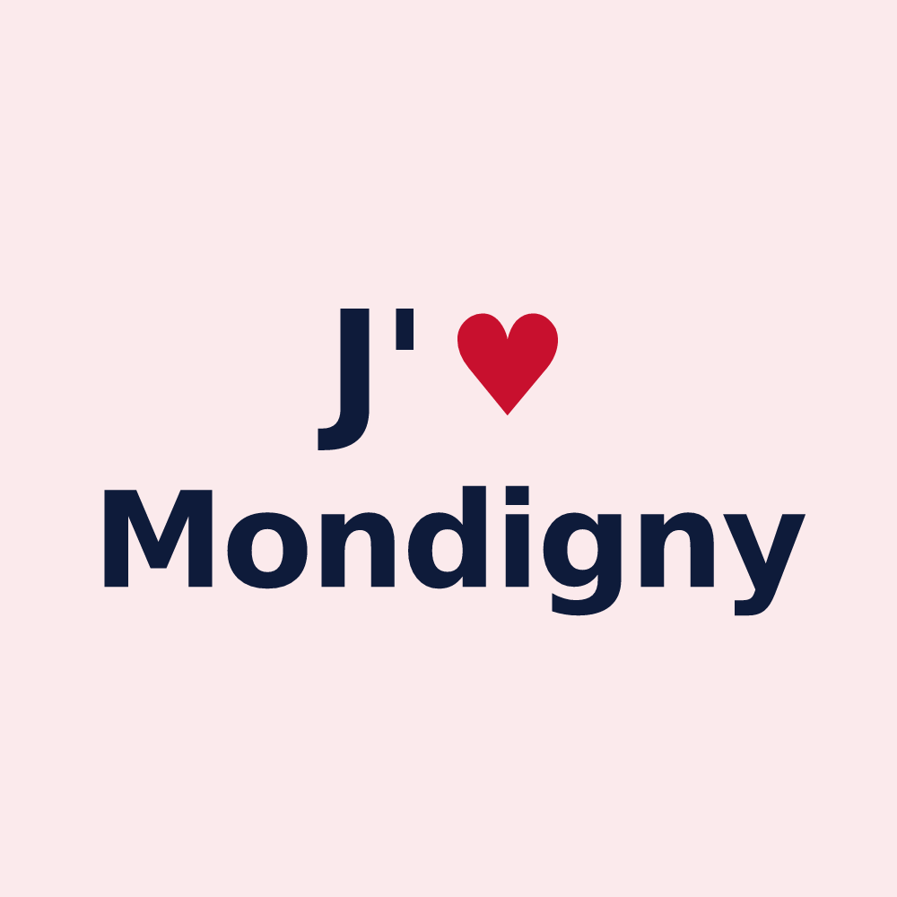 Magnet personnalisé Mondigny — design J'aime Mondigny