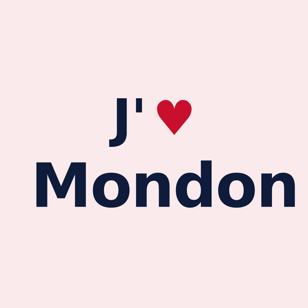 Magnet personnalisé Mondon — design J'aime Mondon