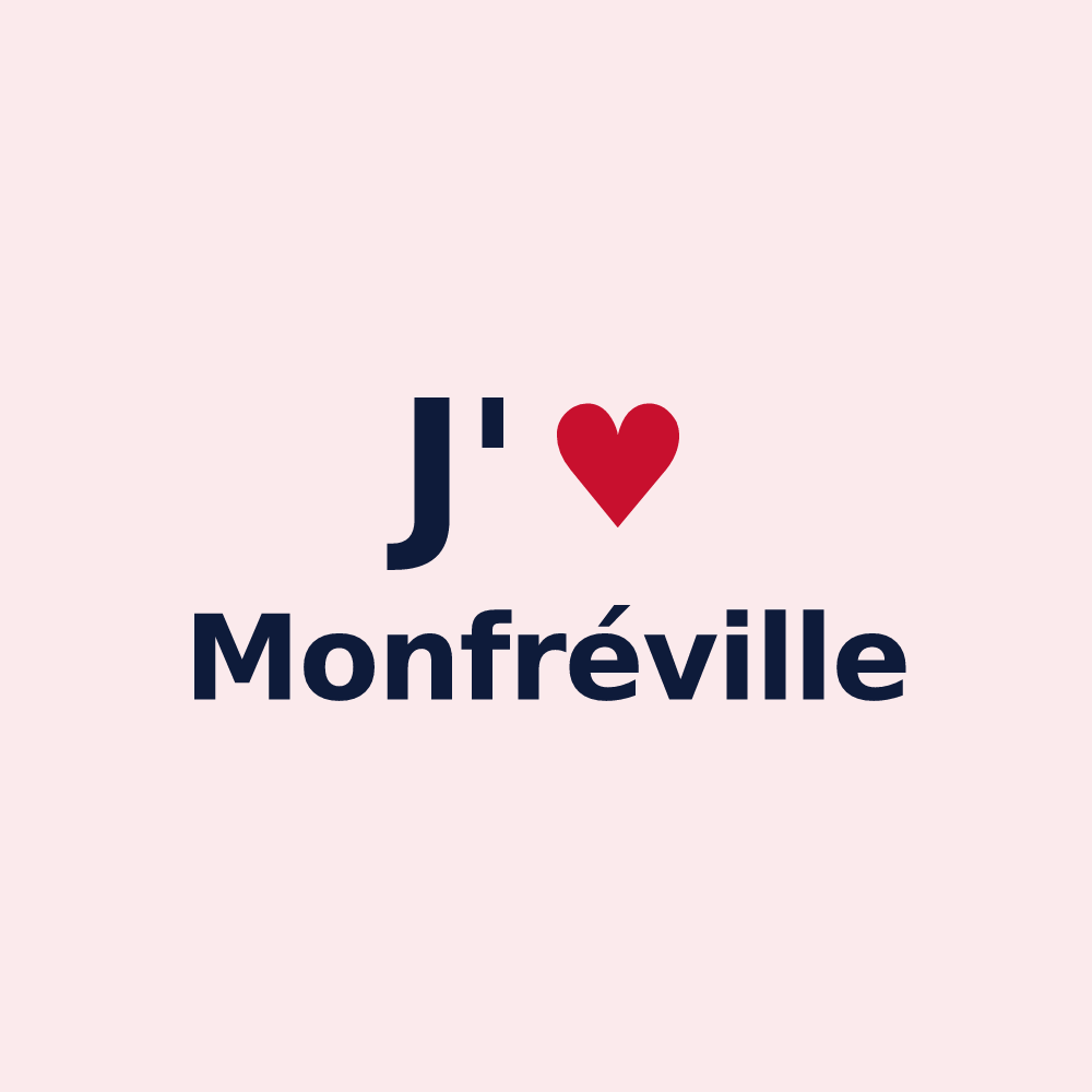 Magnet personnalisé Monfréville — design J'aime Monfréville