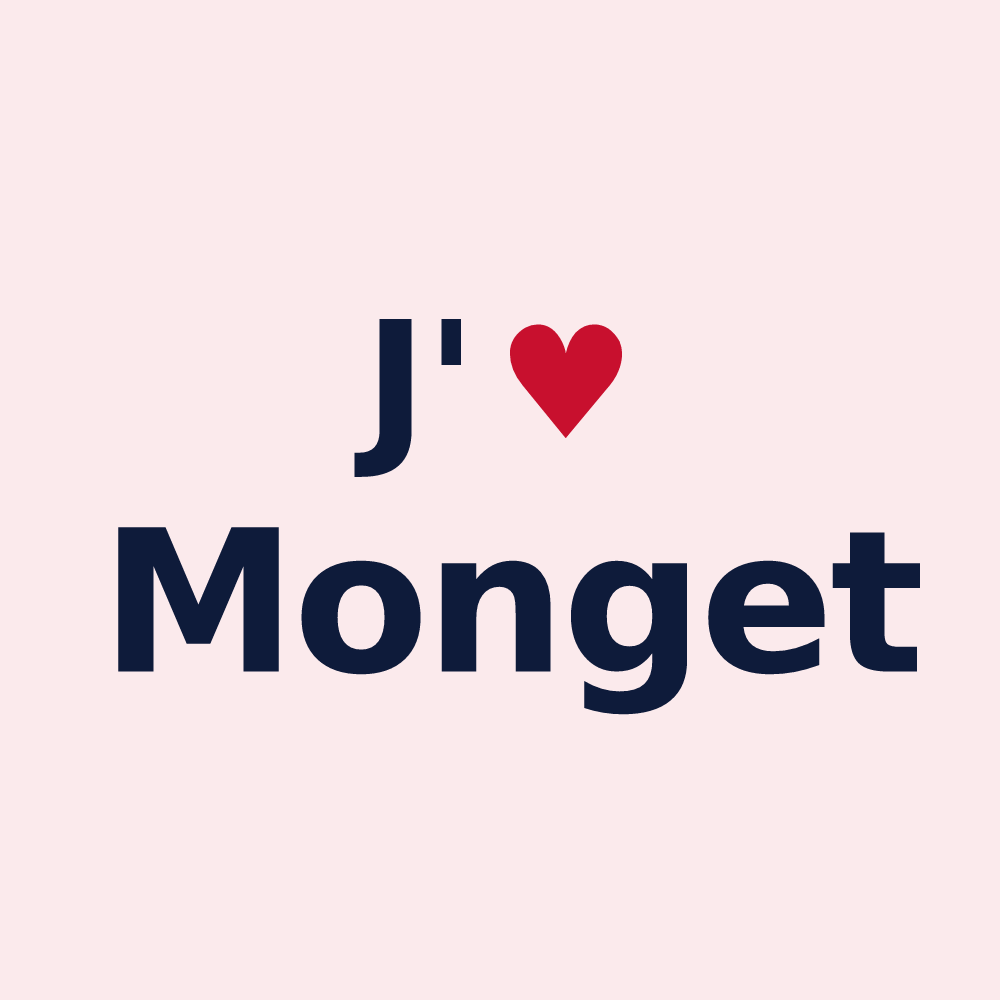 Magnet personnalisé Monget — design J'aime Monget