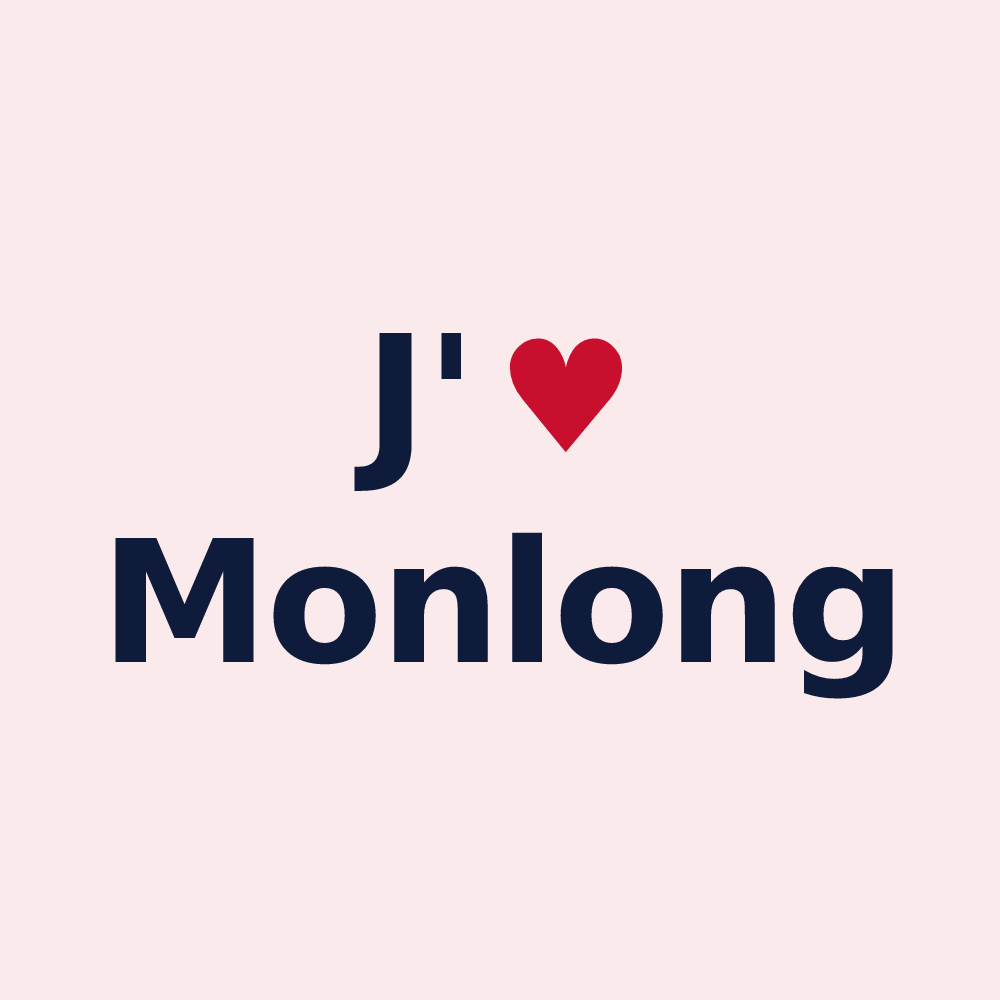 Magnet personnalisé Monlong — design J'aime Monlong