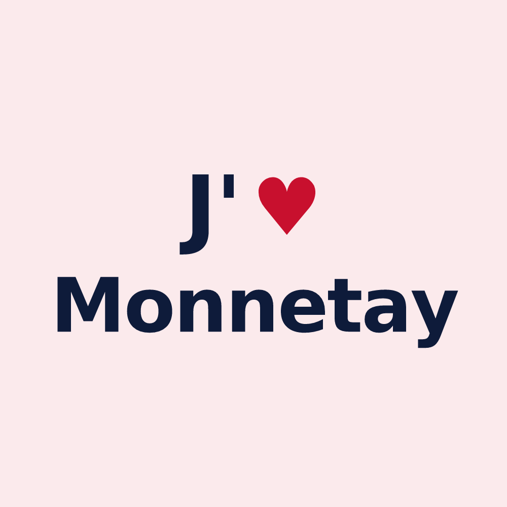 Magnet personnalisé Monnetay — design J'aime Monnetay