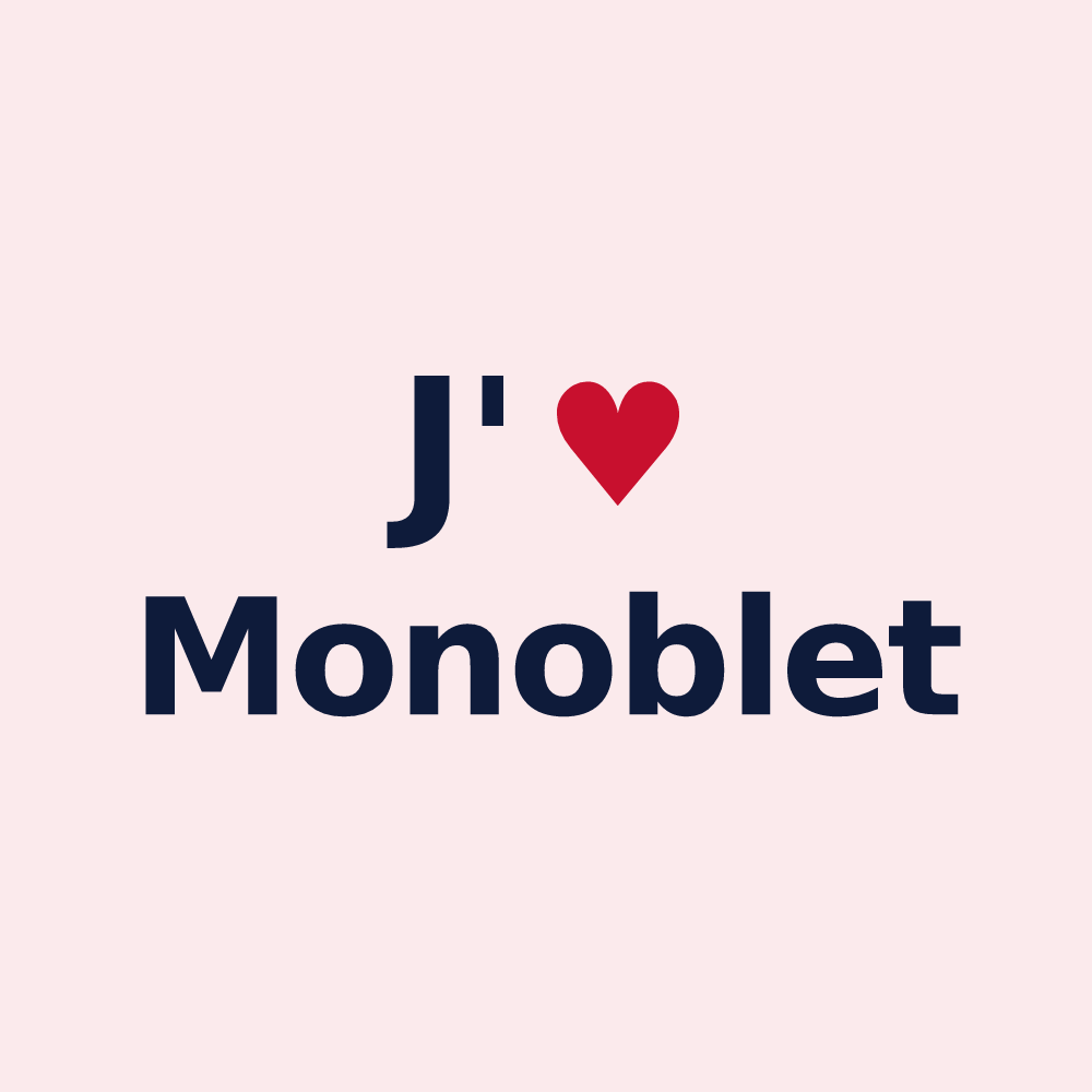 Magnet personnalisé Monoblet — design J'aime Monoblet