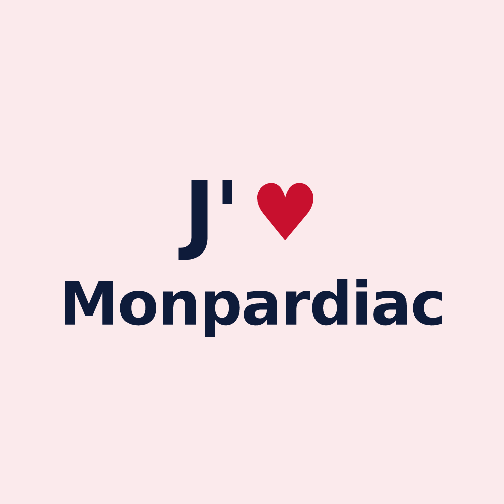 Magnet personnalisé Monpardiac — design J'aime Monpardiac