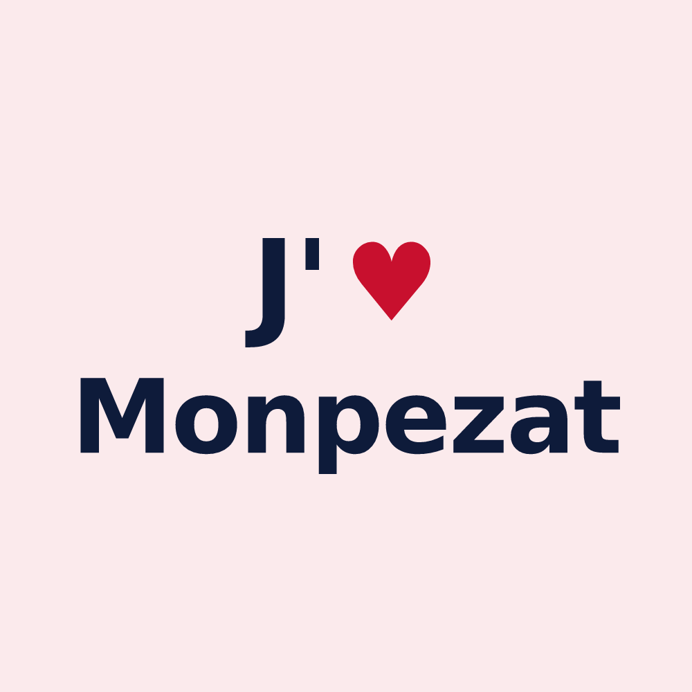 Magnet personnalisé Monpezat — design J'aime Monpezat