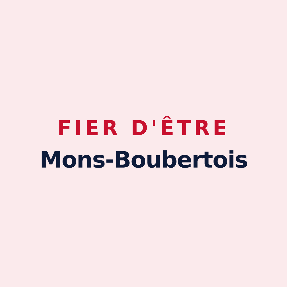 Magnet « Fier d'être Mons-Boubertois » — design pour Mons-Boubert