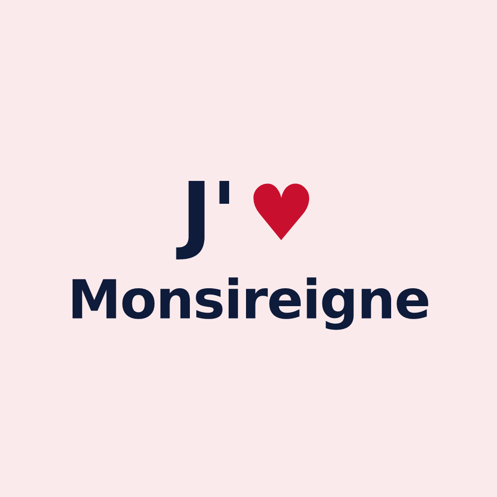 Magnet personnalisé Monsireigne — design J'aime Monsireigne