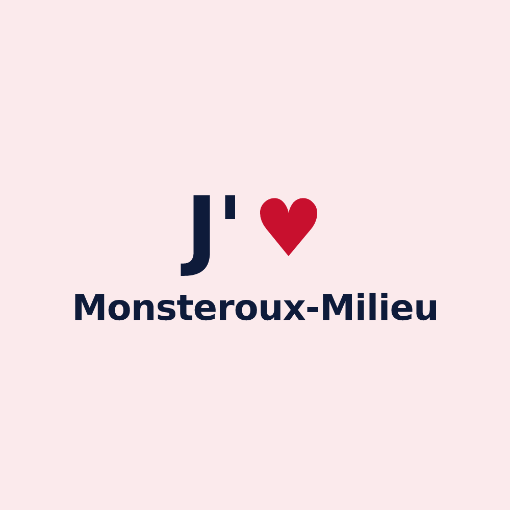 Magnet personnalisé Monsteroux-Milieu — design J'aime Monsteroux-Milieu