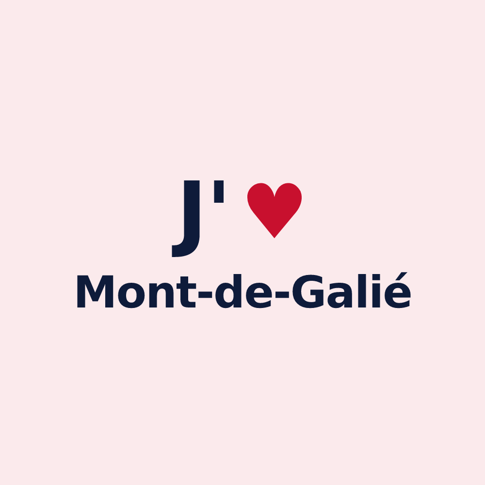 Magnet personnalisé Mont-de-Galié — design J'aime Mont-de-Galié