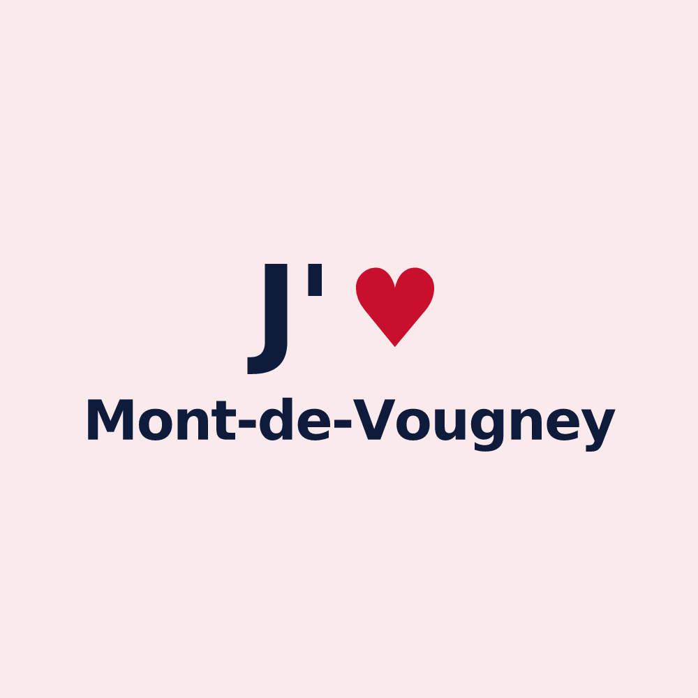 Magnet personnalisé Mont-de-Vougney — design J'aime Mont-de-Vougney