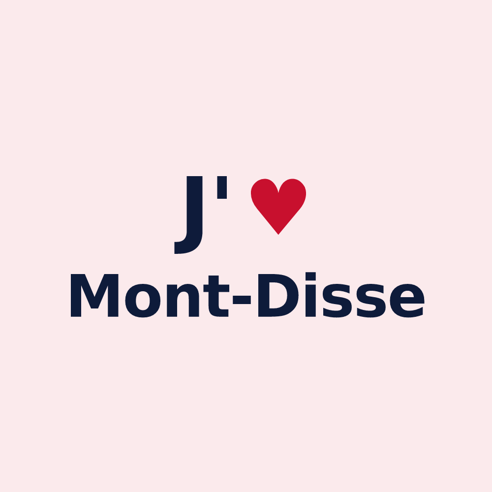 Magnet personnalisé Mont-Disse — design J'aime Mont-Disse