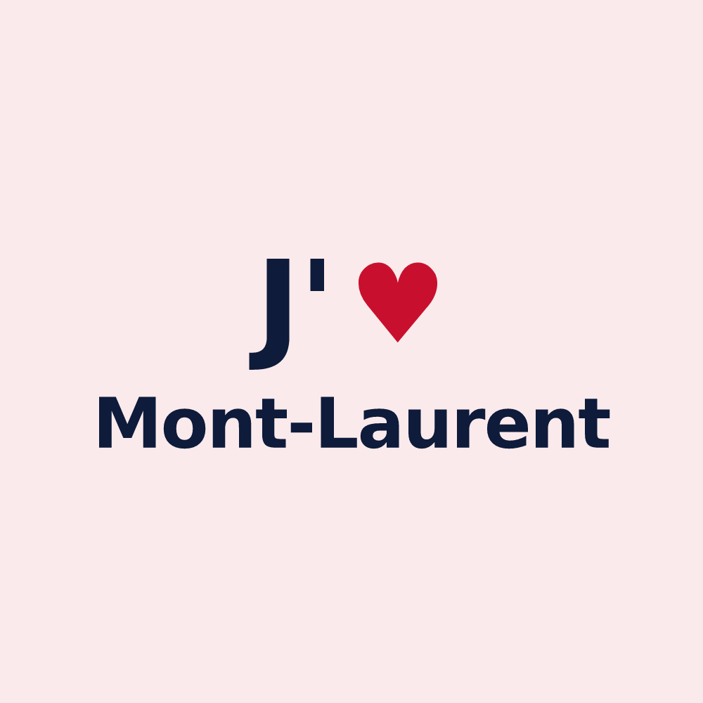 Magnet personnalisé Mont-Laurent — design J'aime Mont-Laurent