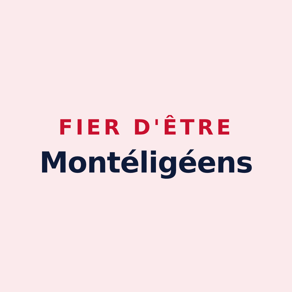 Magnet « Fier d'être Montéligéens » — design pour Mont-Saint-Éloi