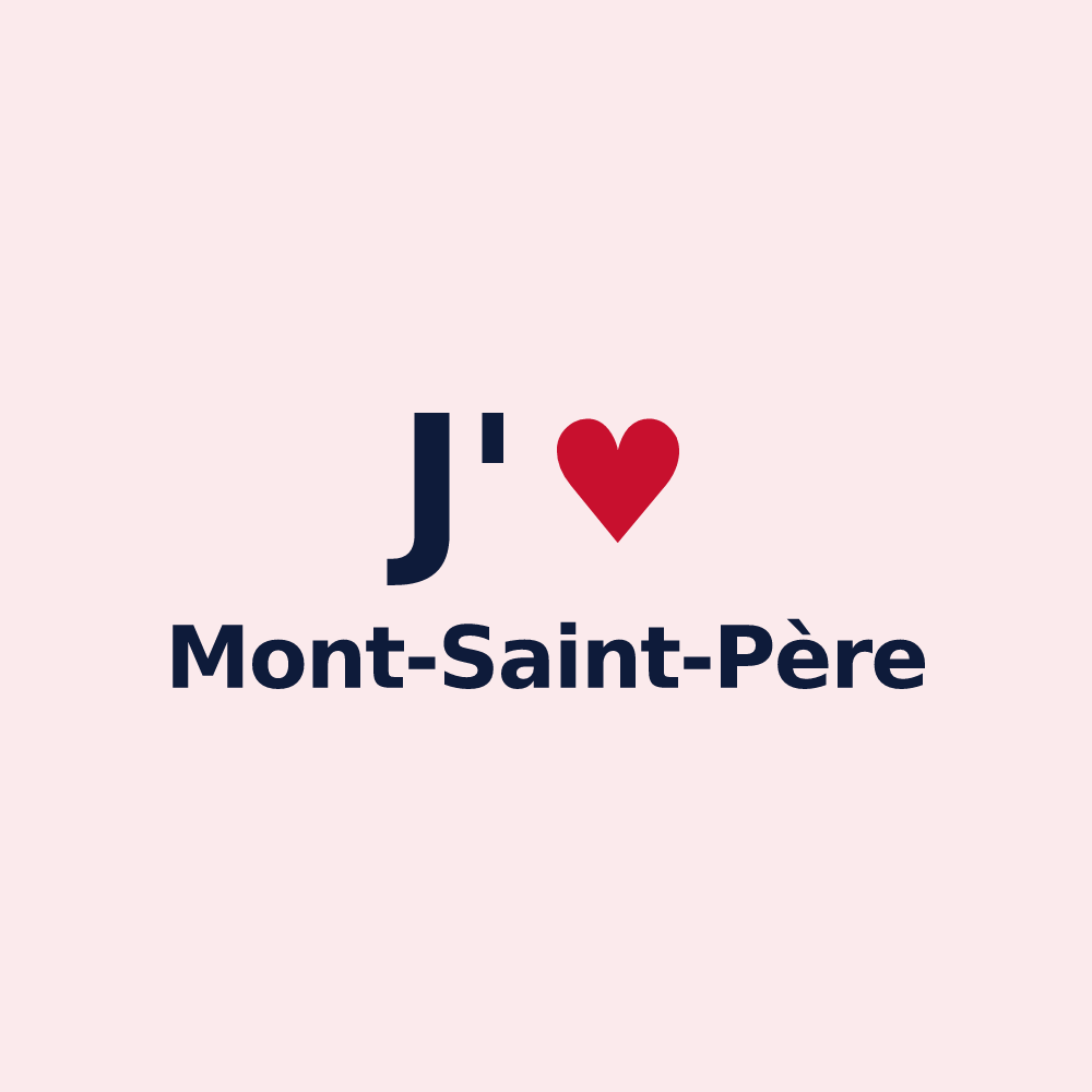 Magnet personnalisé Mont-Saint-Père — design J'aime Mont-Saint-Père