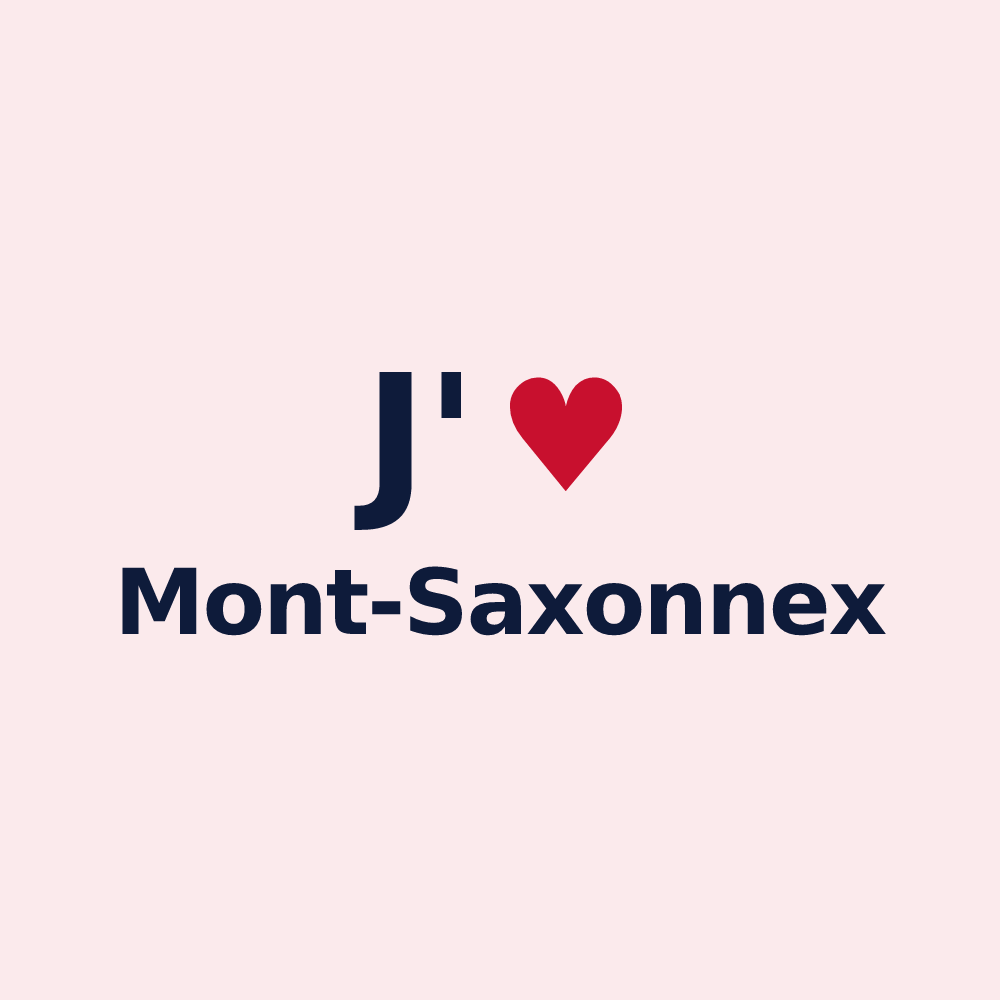Magnet personnalisé Mont-Saxonnex — design J'aime Mont-Saxonnex