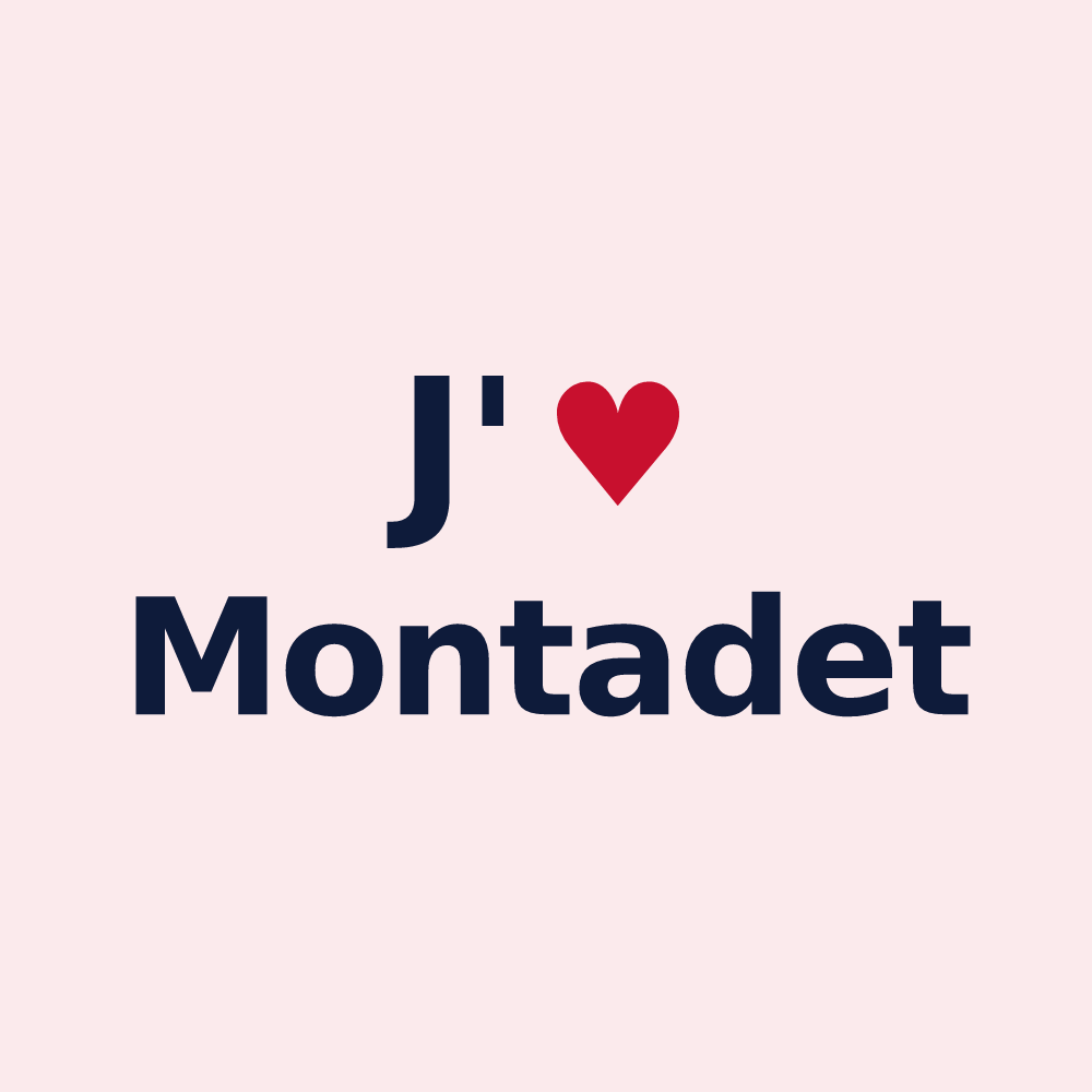 Magnet personnalisé Montadet — design J'aime Montadet