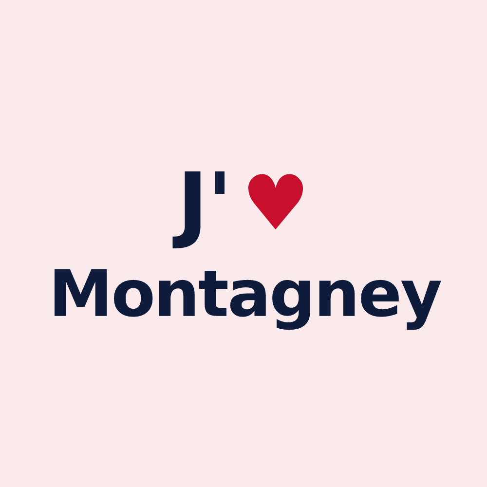 Magnet personnalisé Montagney — design J'aime Montagney