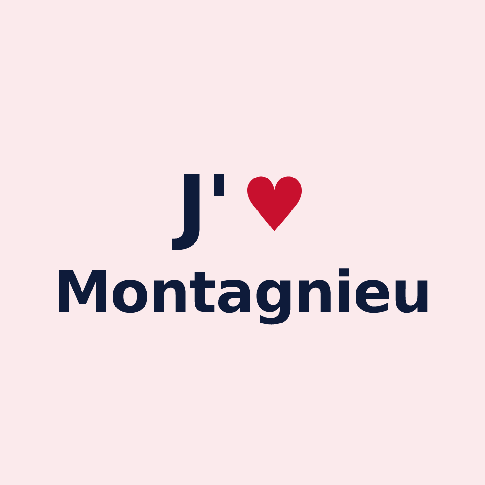 Magnet personnalisé Montagnieu — design J'aime Montagnieu
