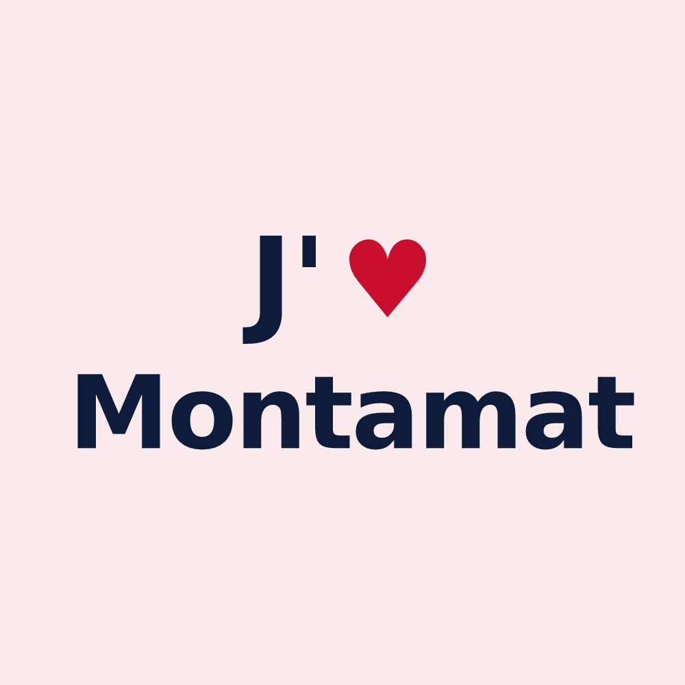 Magnet personnalisé Montamat — design J'aime Montamat