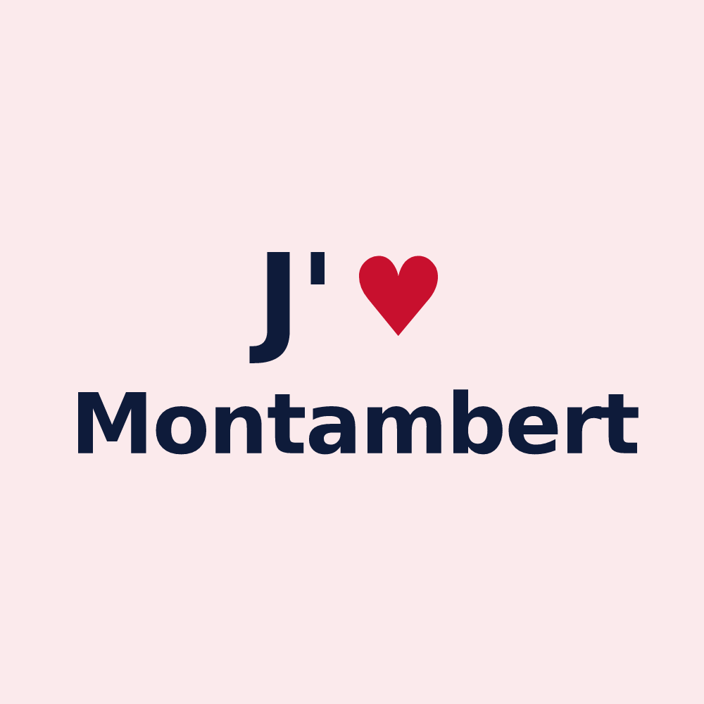 Magnet personnalisé Montambert — design J'aime Montambert