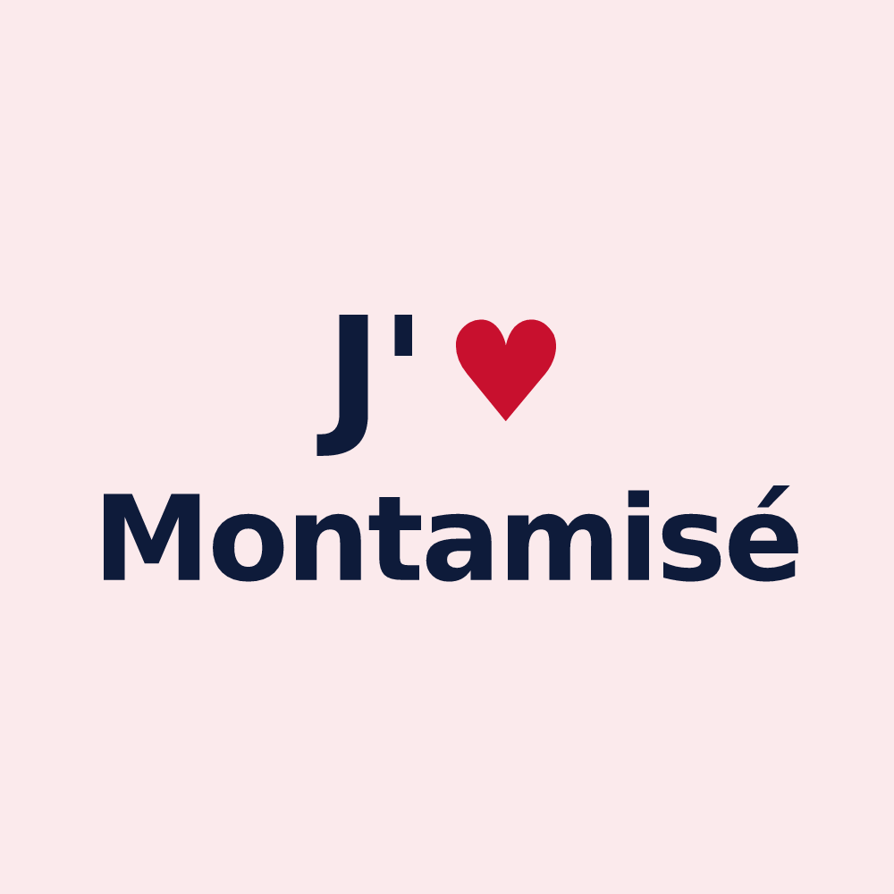 Magnet personnalisé Montamisé — design J'aime Montamisé