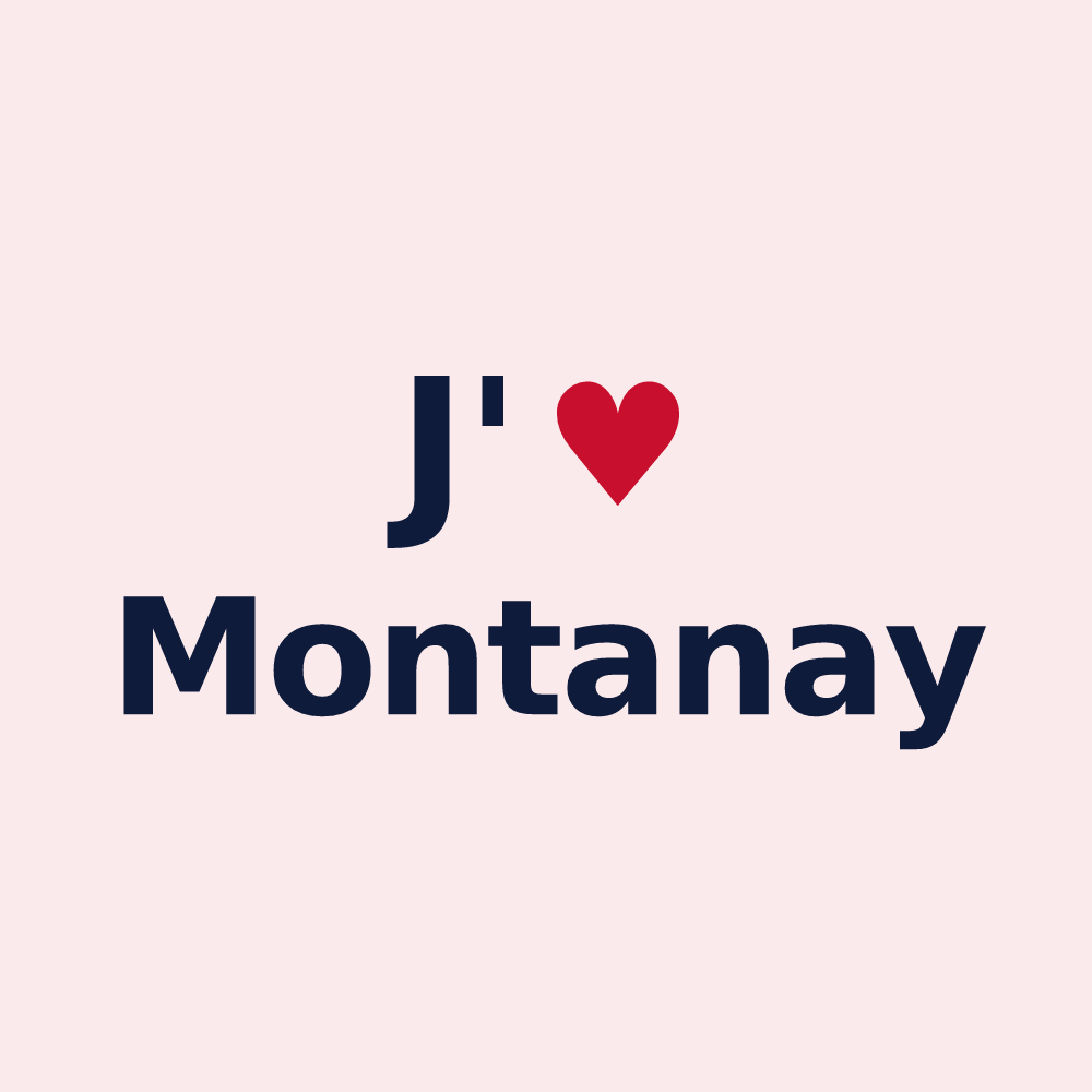 Magnet personnalisé Montanay — design J'aime Montanay