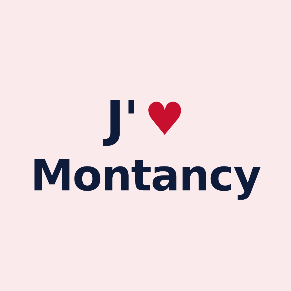 Magnet personnalisé Montancy — design J'aime Montancy
