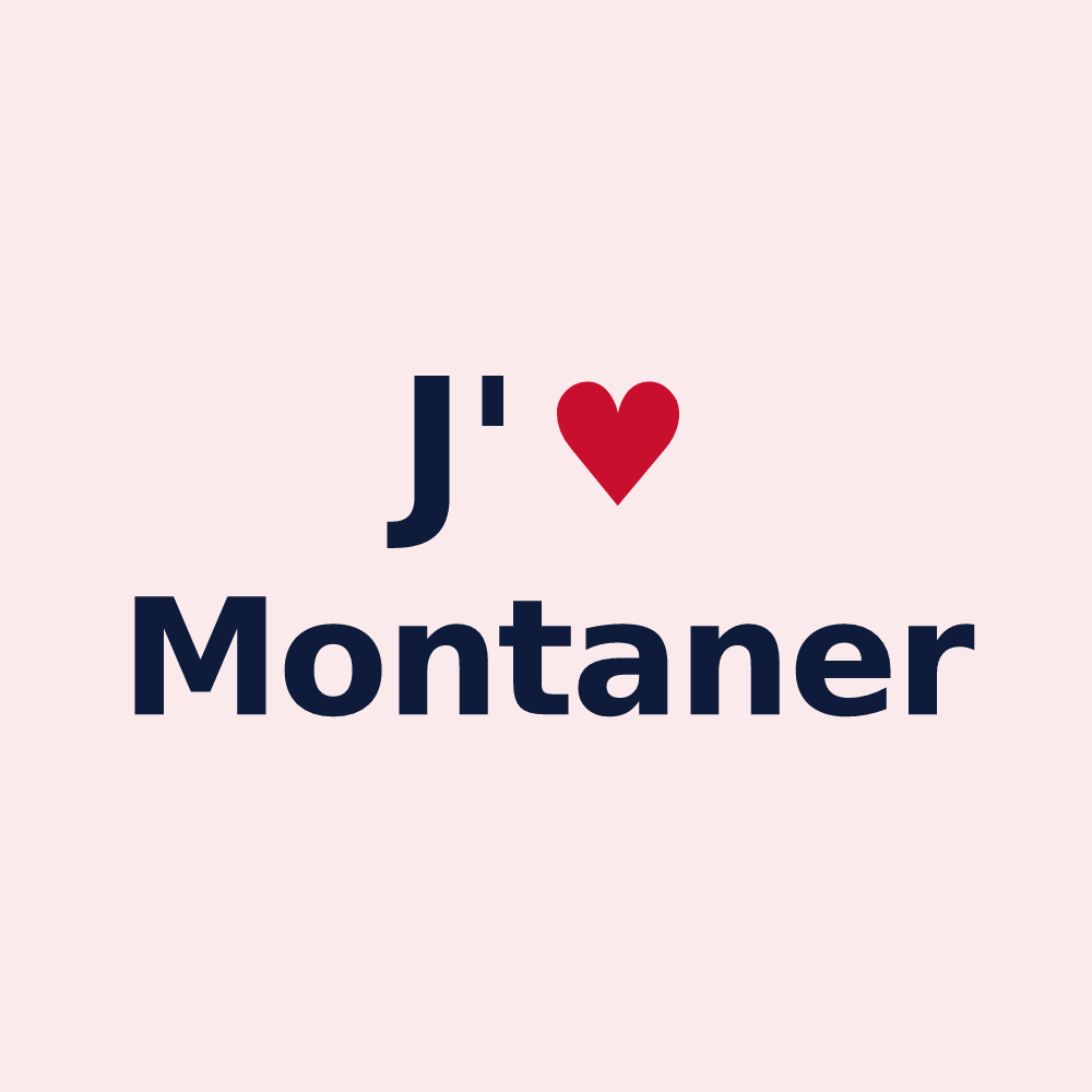 Magnet personnalisé Montaner — design J'aime Montaner