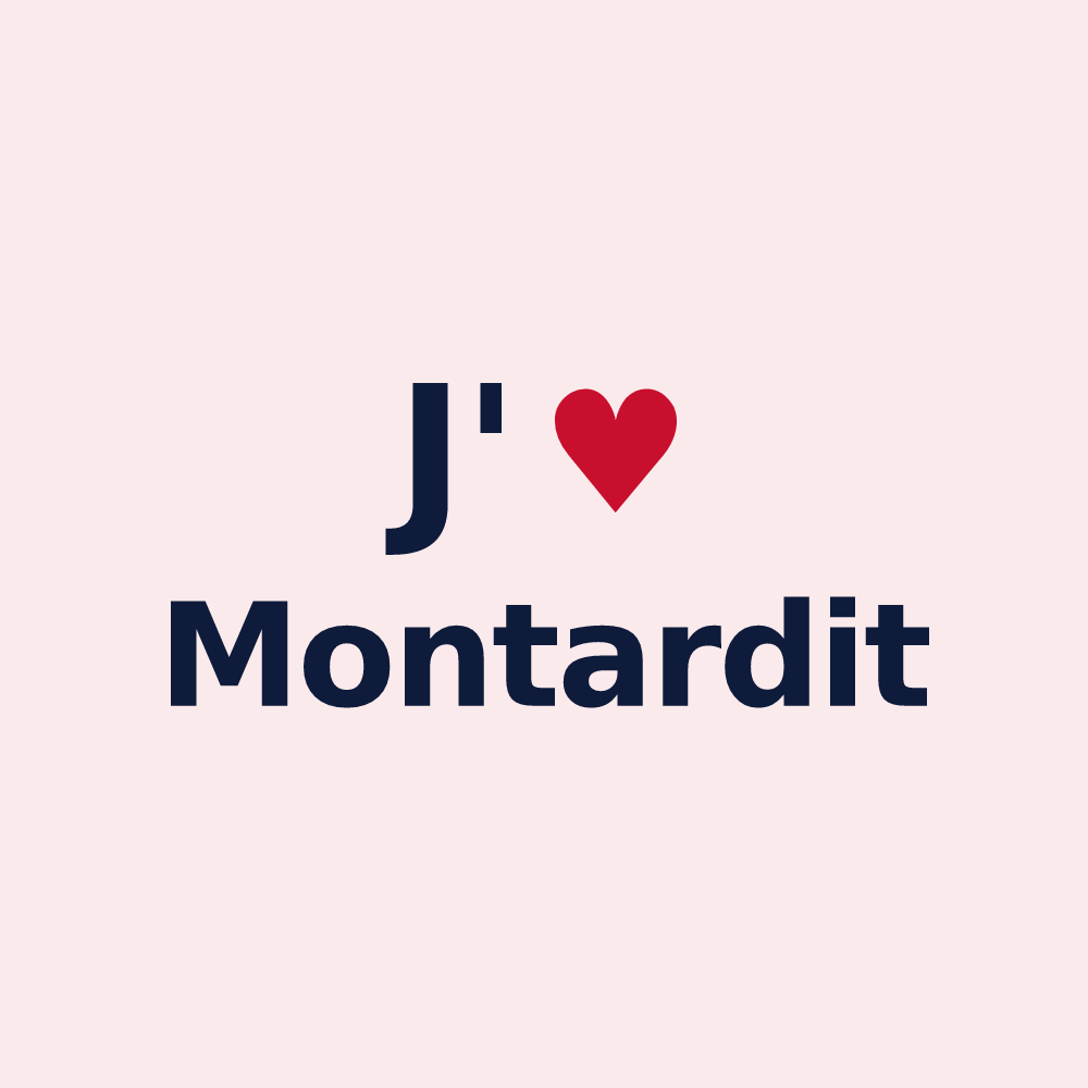 Magnet personnalisé Montardit — design J'aime Montardit