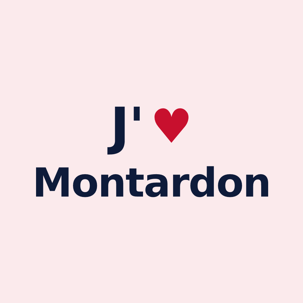 Magnet personnalisé Montardon — design J'aime Montardon
