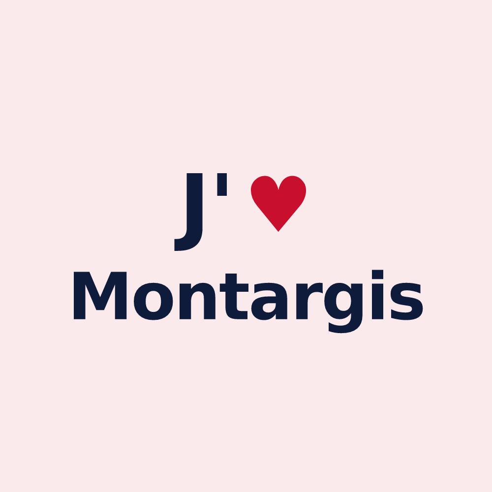 Magnet personnalisé Montargis — design J'aime Montargis