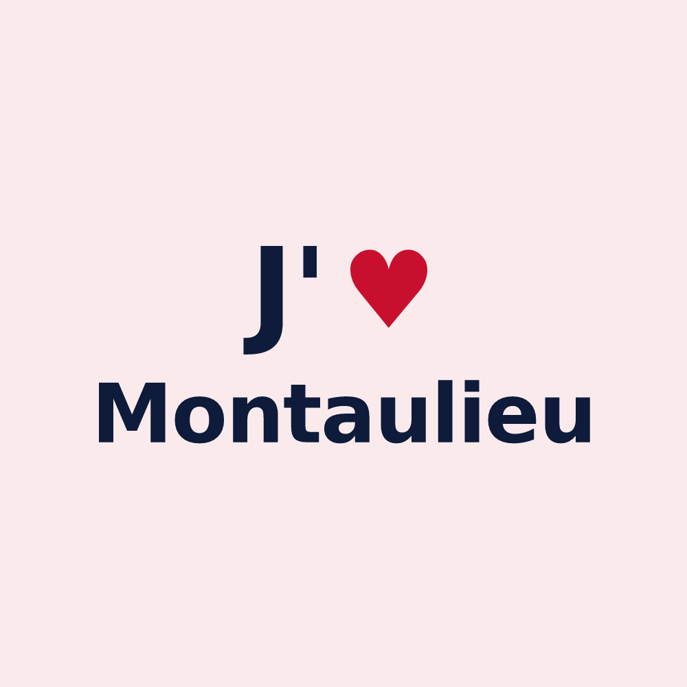 Magnet personnalisé Montaulieu — design J'aime Montaulieu