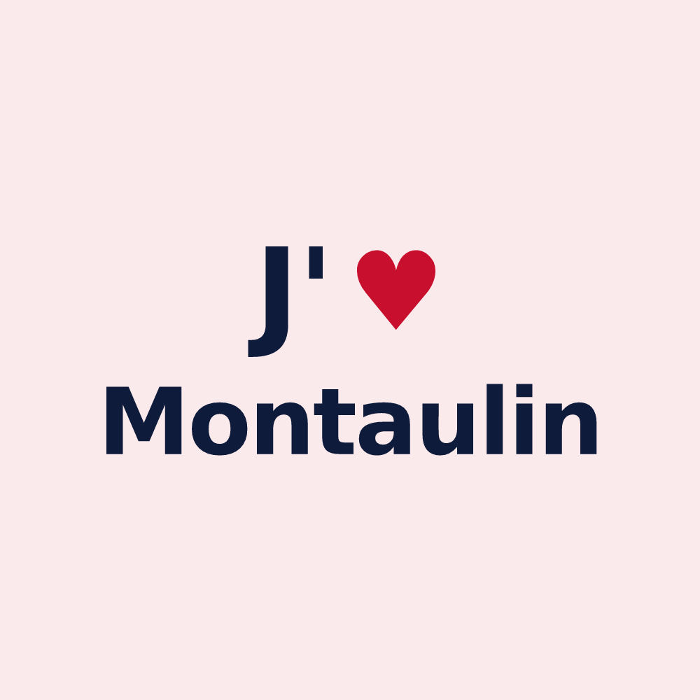 Magnet personnalisé Montaulin — design J'aime Montaulin