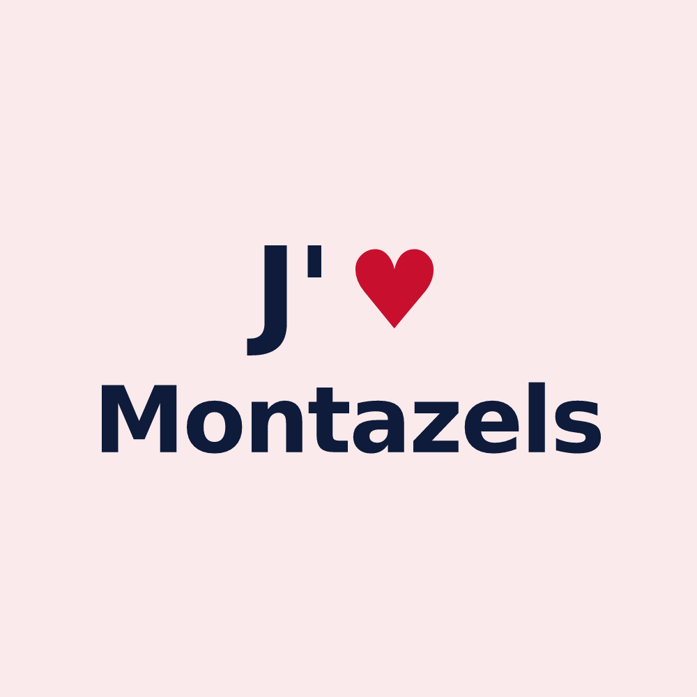 Magnet personnalisé Montazels — design J'aime Montazels