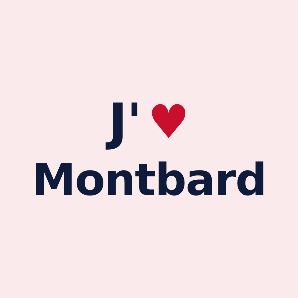 Magnet personnalisé Montbard — design J'aime Montbard