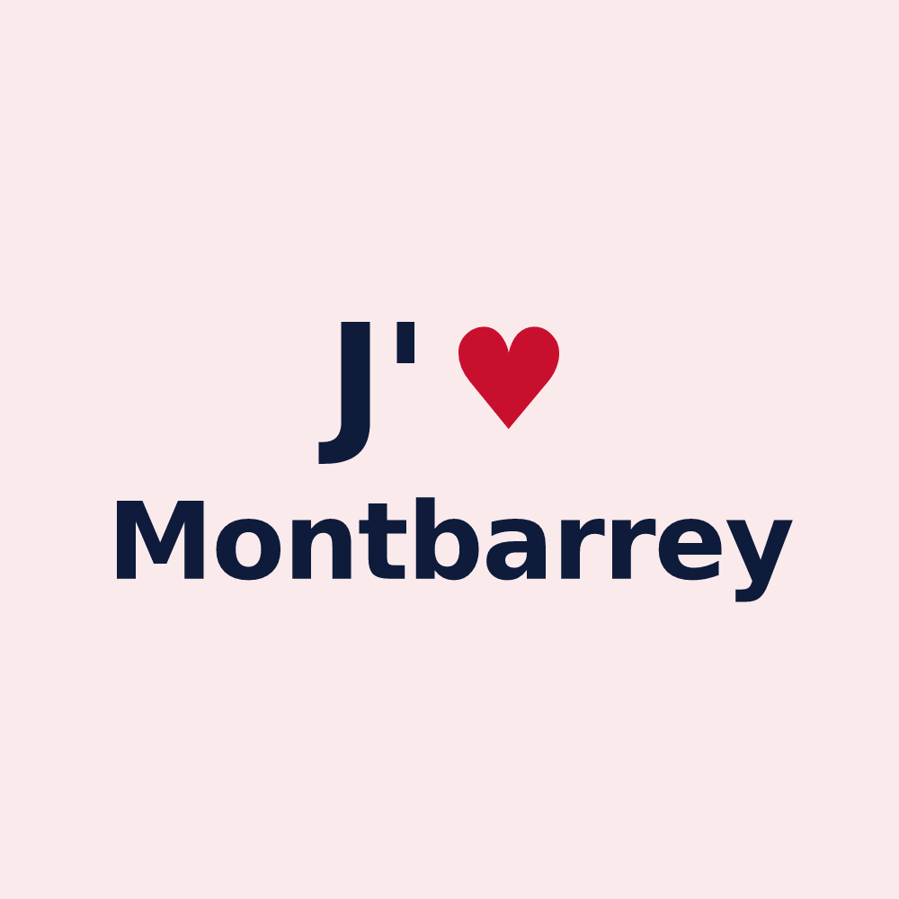 Magnet personnalisé Montbarrey — design J'aime Montbarrey