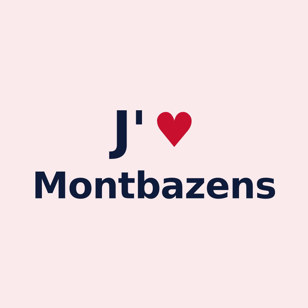 Magnet personnalisé Montbazens — design J'aime Montbazens