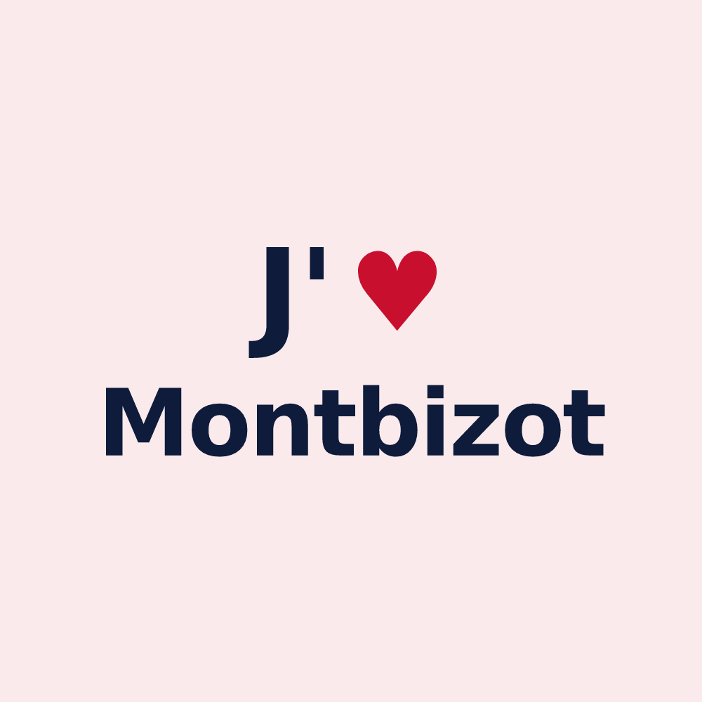 Magnet personnalisé Montbizot — design J'aime Montbizot