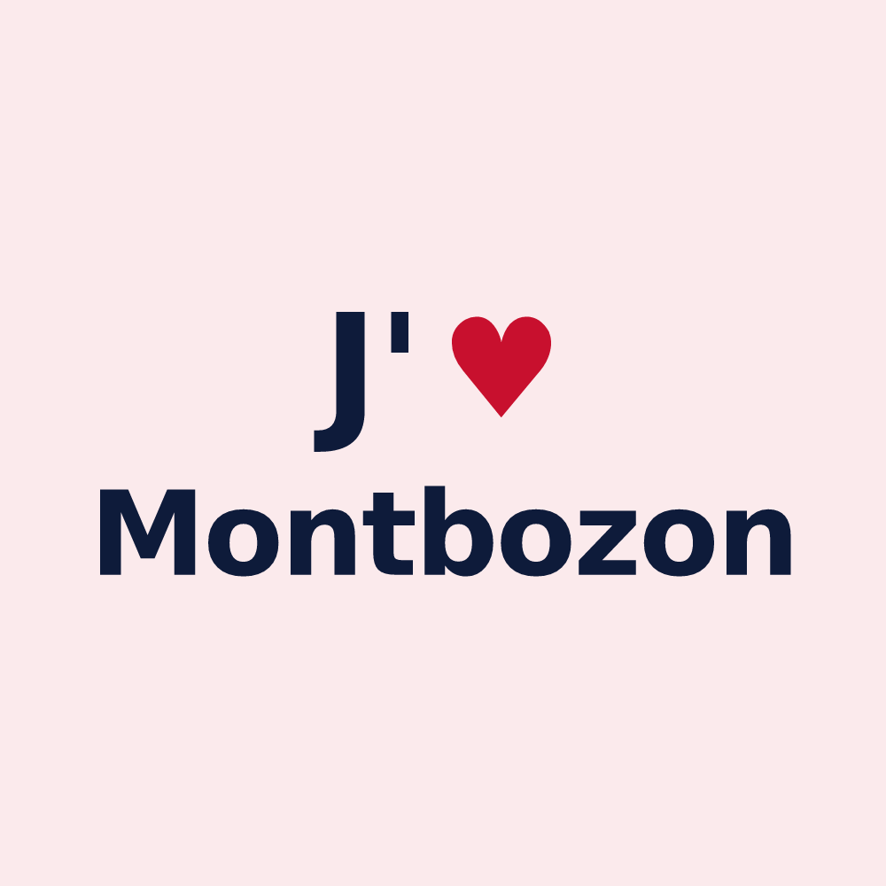 Magnet personnalisé Montbozon — design J'aime Montbozon